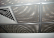 Perforated acoustic wood panel